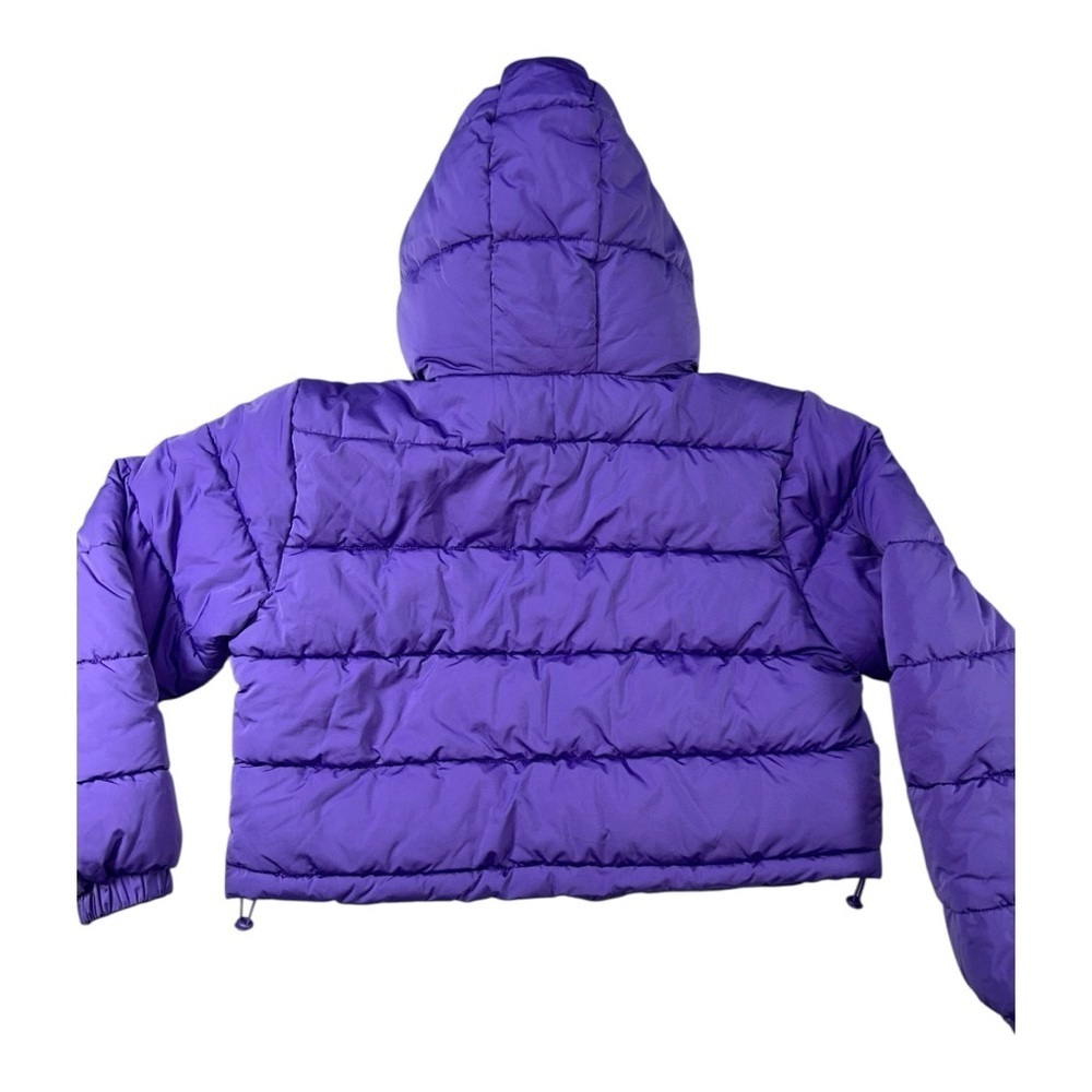 Forever 21 Women’s Winter Full Zip Fashion Puffer Jacket Size Large Purple - Picture 5 of 11